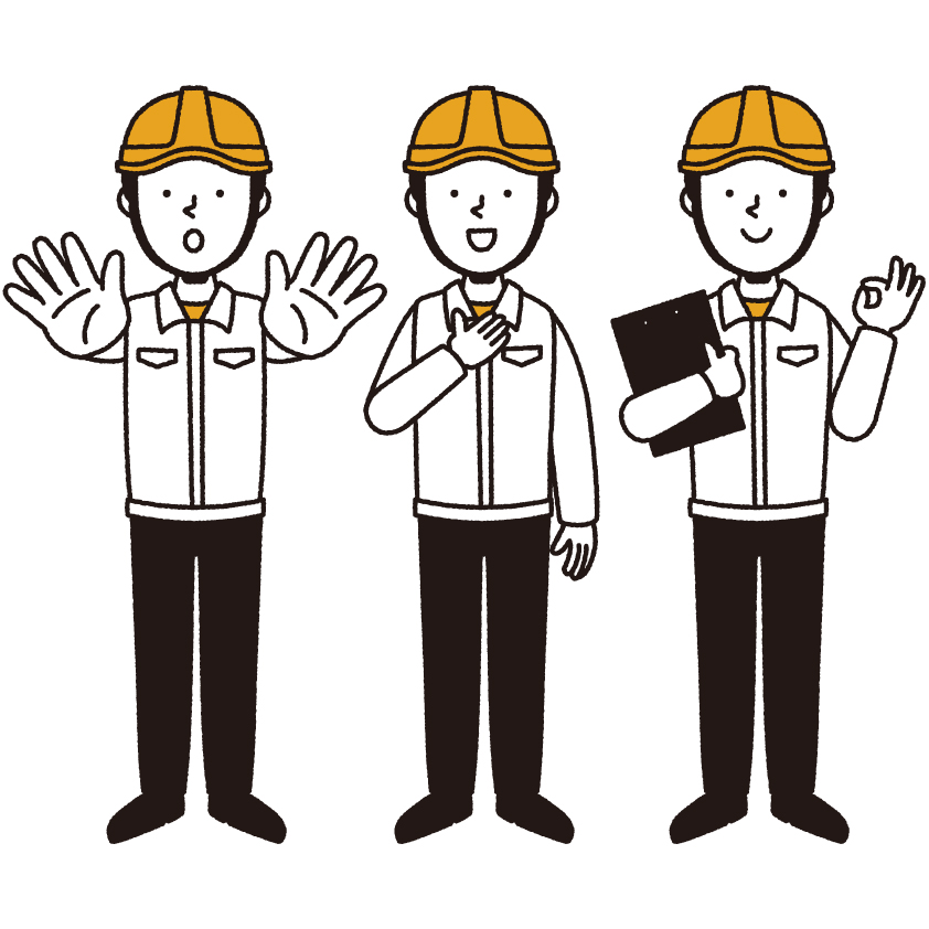 制服を着たスタッフ