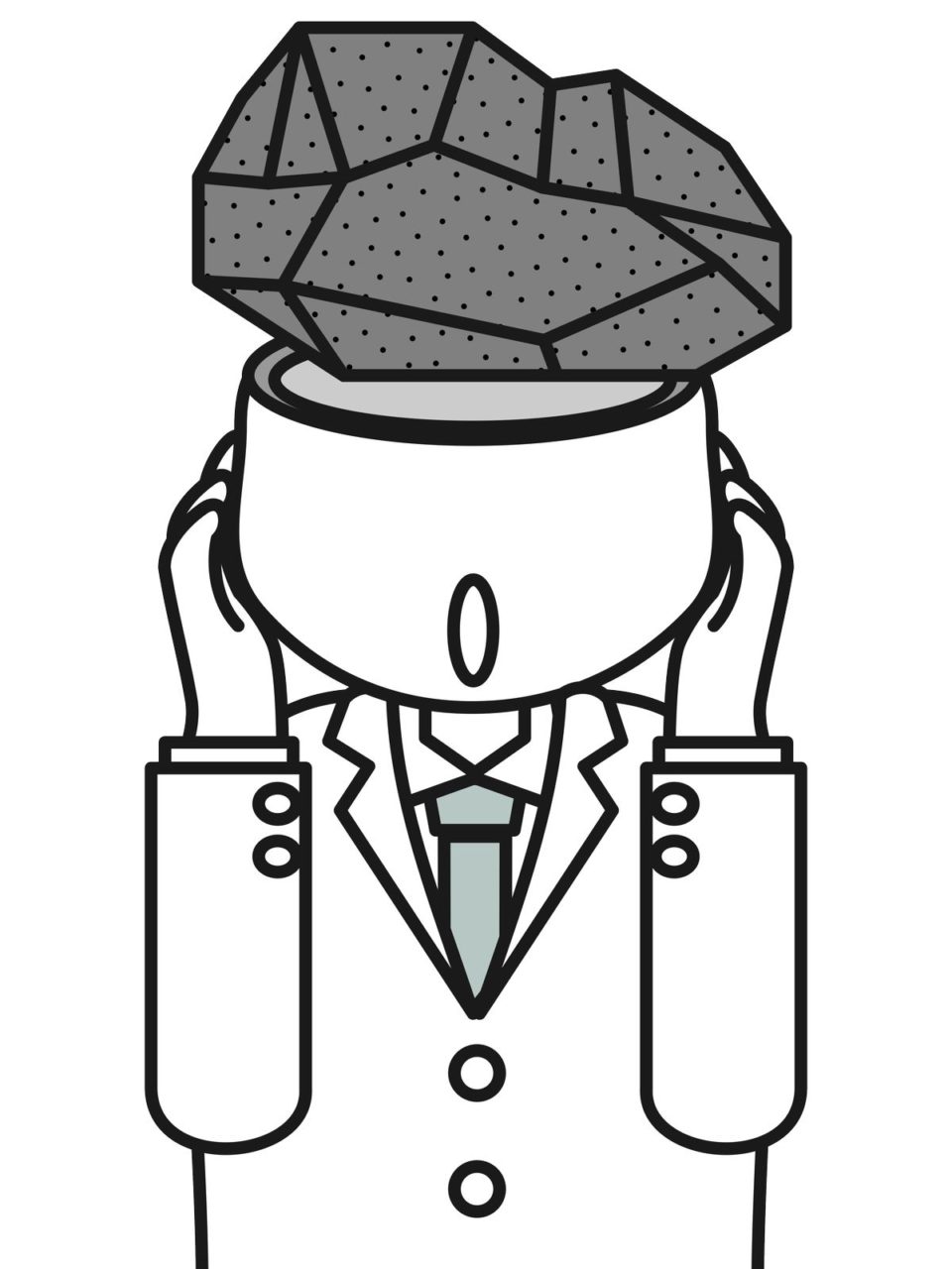 頭が硬い人のイメージ