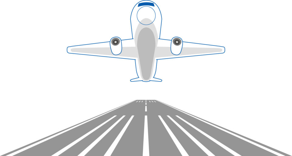 飛び立つ飛行機